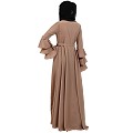 Umbrella abaya with bell sleeves- Khaki